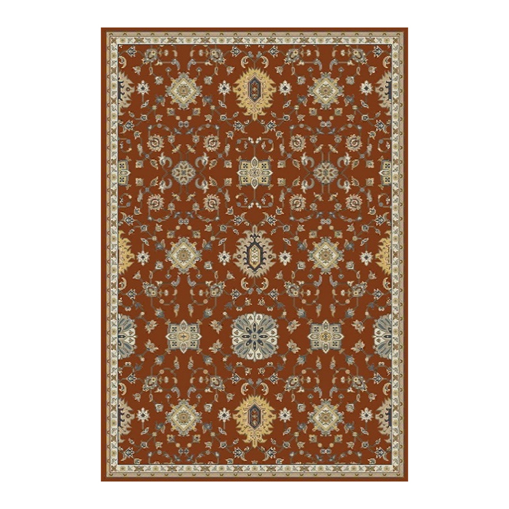 Oriental Weavers: Abardeen Medallion Geometric Design Carpet Rug; (100x300)cm, Maroon/Ivory