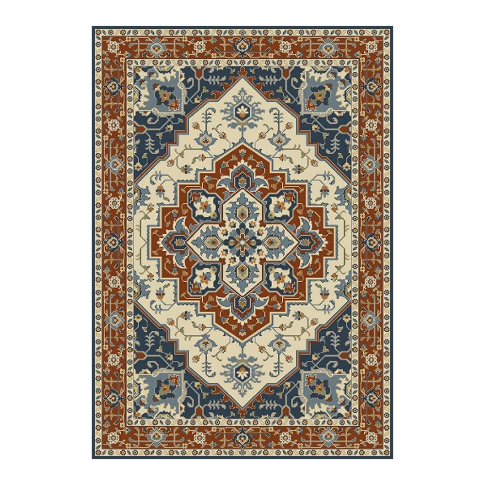 Oriental Weavers: Abardeen Serapi Pattern Carpet Rug; (100x300)cm, Rust/Beige