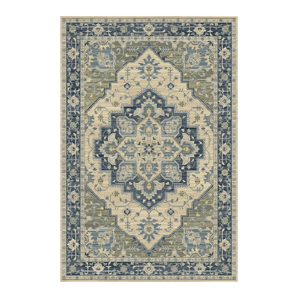 Oriental Weavers: Abardeen Serapi Pattern Carpet Rug; (100x300)cm, Blue/Cream