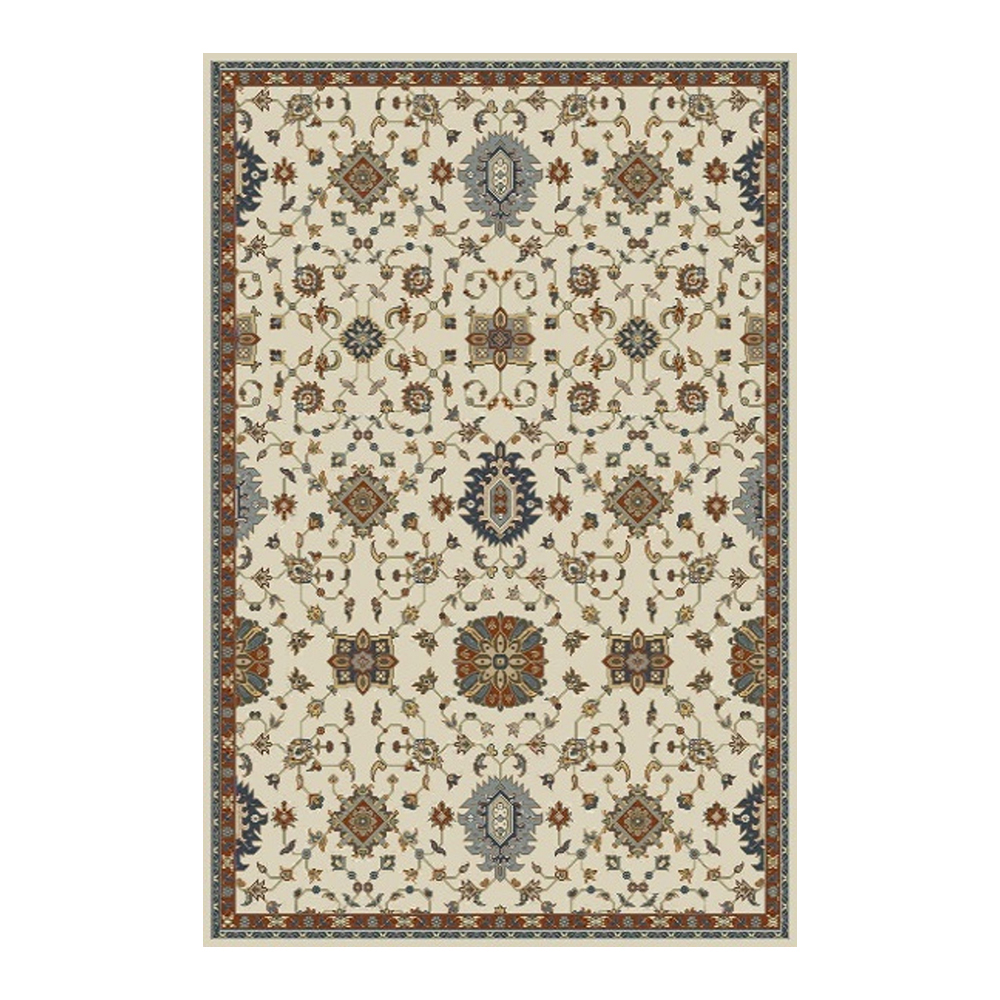 Oriental Weavers: Abardeen Medallion Geometric Design Carpet Rug; (100x400)cm, Maroon/Cream