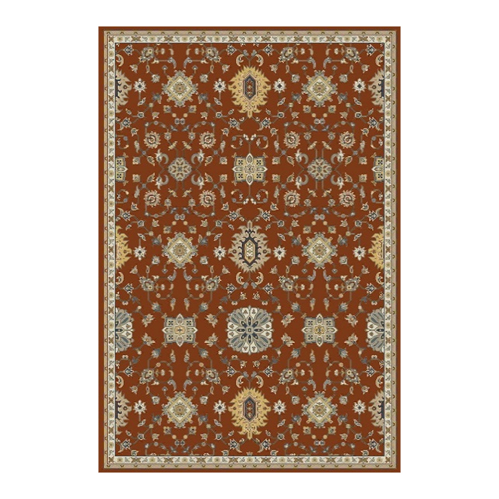 Oriental Weavers: Abardeen Medallion Geometric Design Carpet Rug; (100x400)cm, Maroon/Ivory