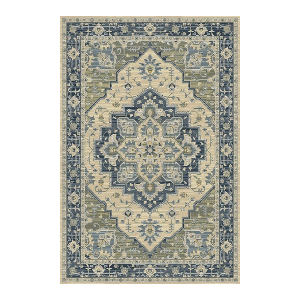 Oriental Weavers: Abardeen Serapi Pattern Carpet Rug; (100x400)cm, Blue/Cream