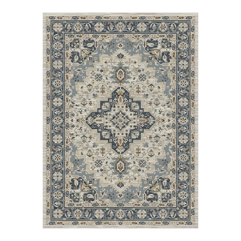 Oriental Weavers: Abardeen Medallion Pattern Carpet Rug; (200x290)cm, Blue/Ivory