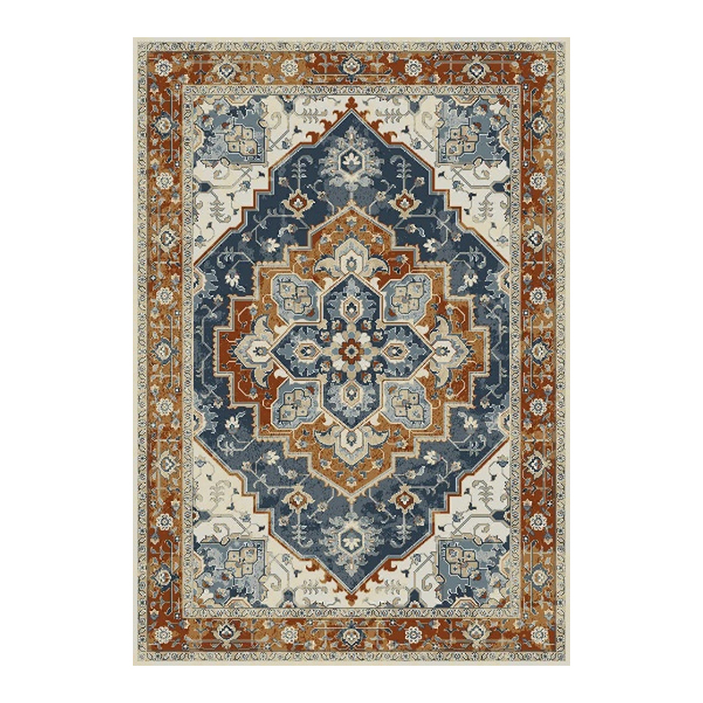 Oriental Weavers: Abardeen Serapi/Heriz Pattern Carpet Rug; (200x290)cm, Blue/Rust/Cream