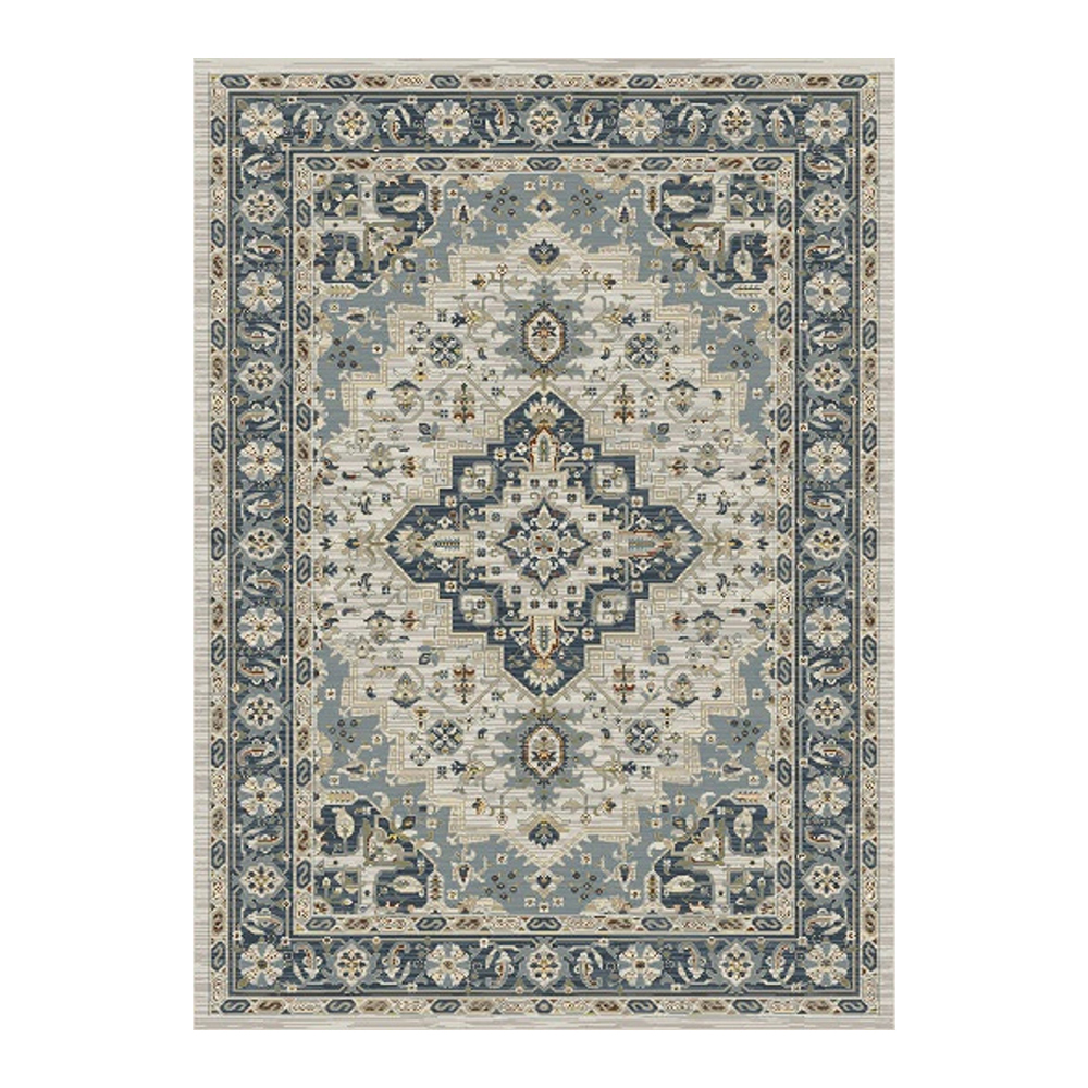 Oriental Weavers: Abardeen Medallion Pattern Carpet Rug; (300x400)cm, Blue/Ivory