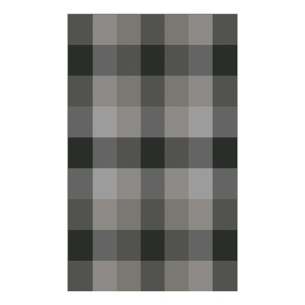 Alton Checked Pattern Carpet Rug; (200x290)cm, Black/Grey