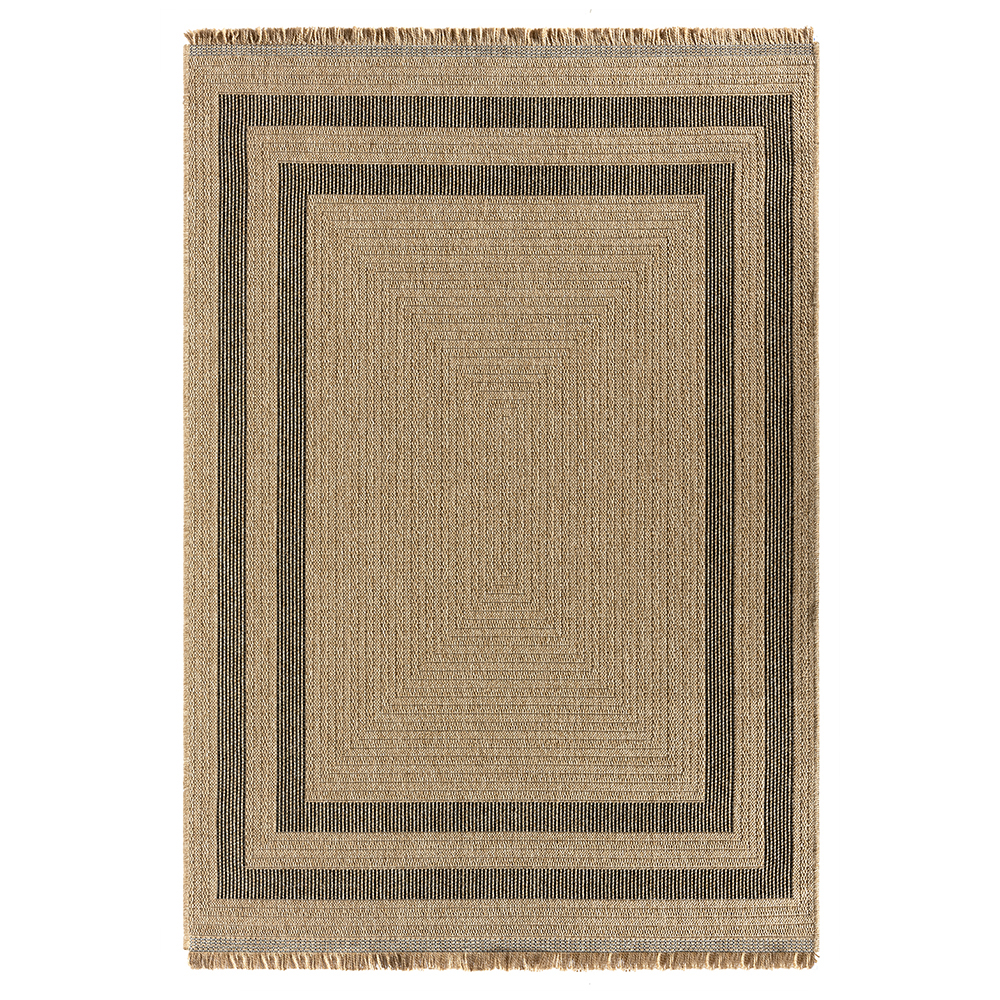 Seyran: India Solid border Rectangular Carpet Rug; (160X230)cm