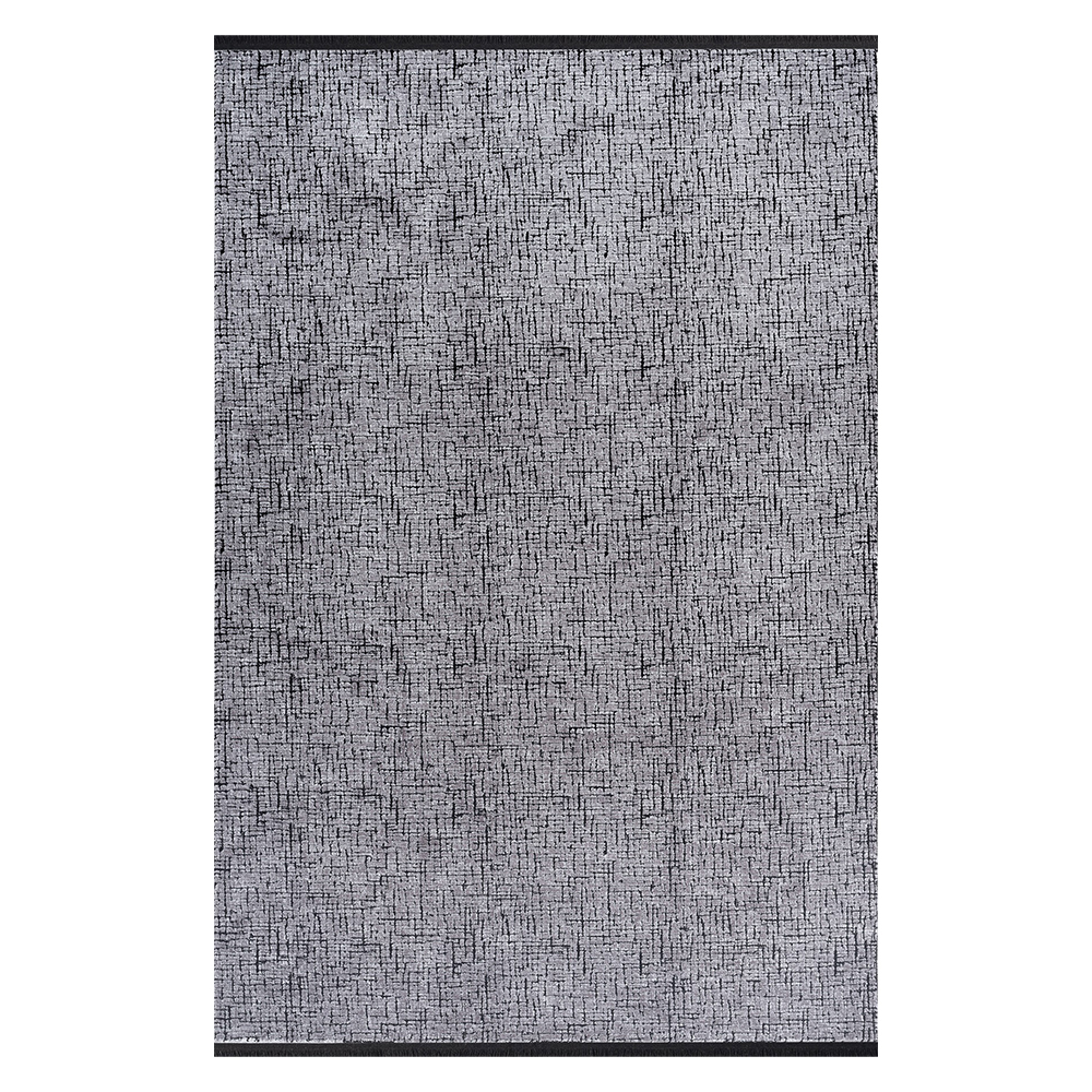 Seyran: Roma Charcoal Shaded Texture Carpet Rug; (80X150)cm