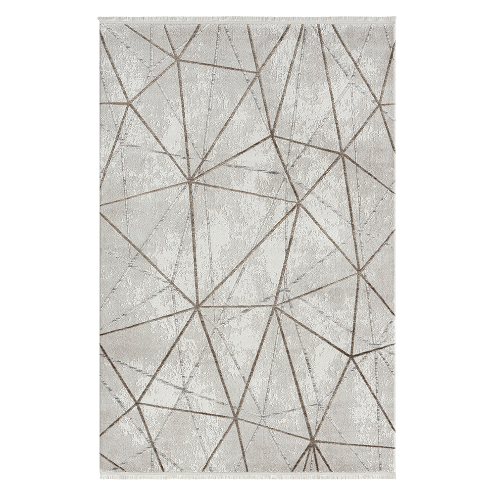 Seyran: Roma Intersecting Geometric Pattern Carpet Rug; (80X150)cm