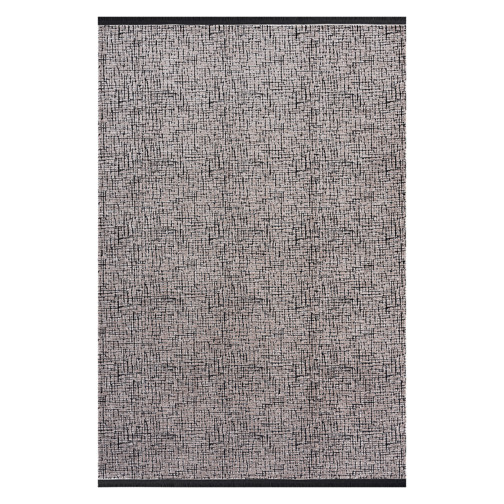 Seyran: Roma Light Charcoal Shaded Texture Carpet Rug; (200X290)cm