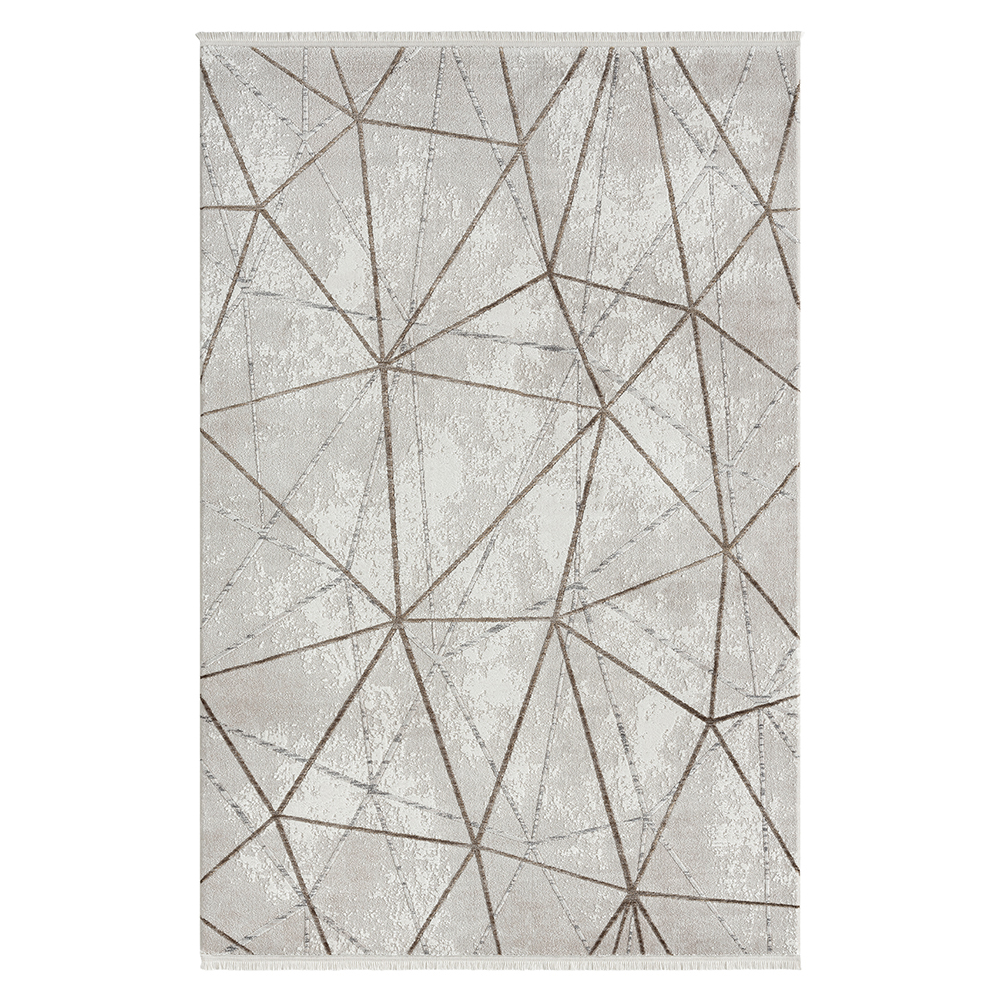 Seyran: Roma Intersecting Geometric Pattern Carpet Rug; (200X290)cm