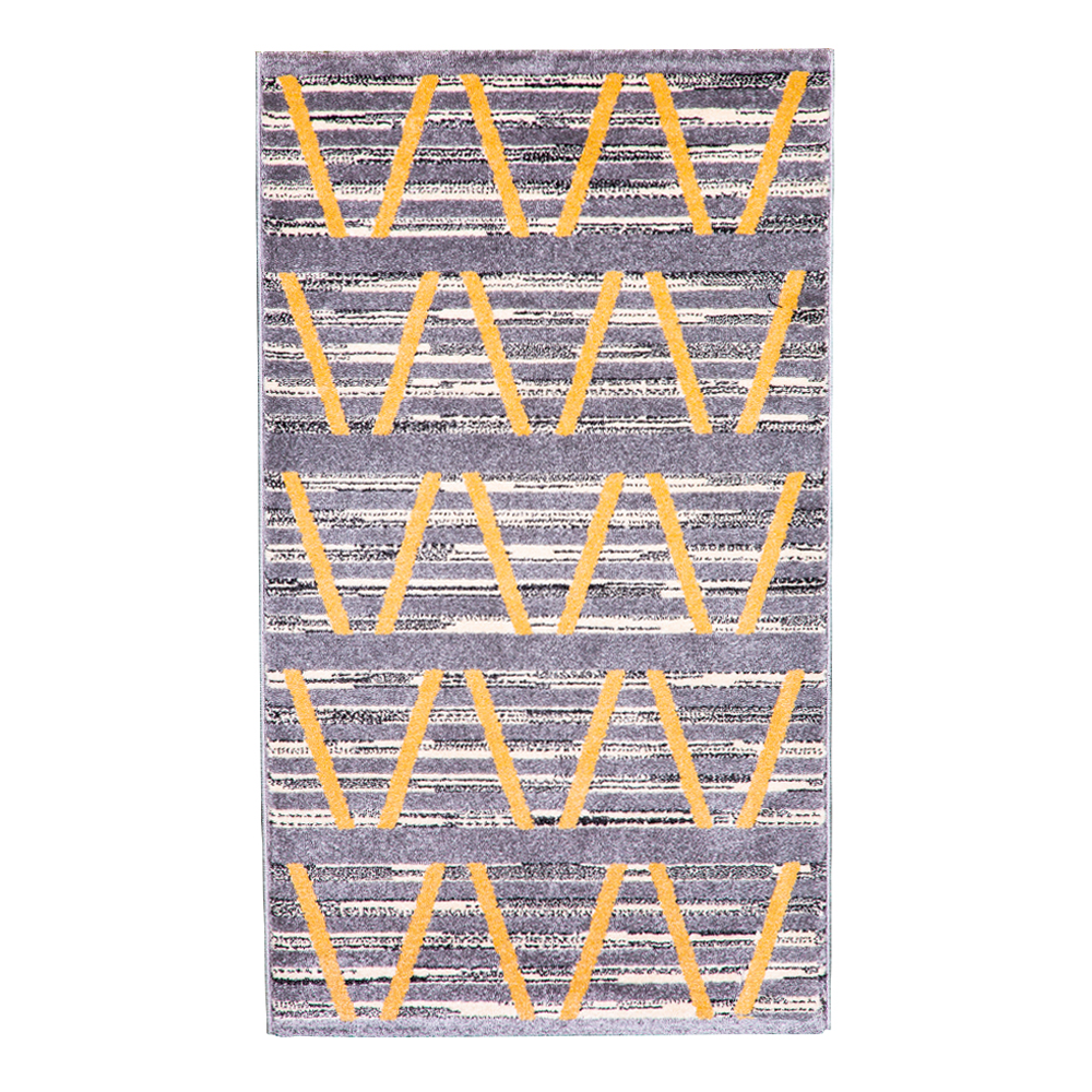 Universal: Delta Chevron Striped Bordered Carpet Rug; (80×150)cm