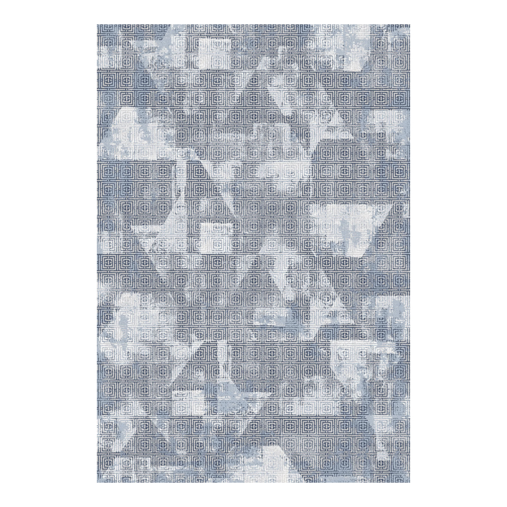 Valentis: Metis 1,344 million points 6mm Geometric Seamless Pattern Carpet Rug; (80x150)cm, Grey