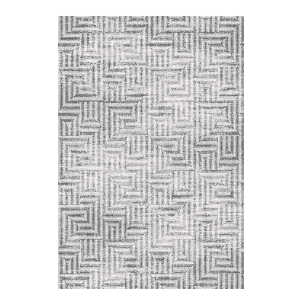 Valentis: Metis 1,344 million points 6mm Geometric Seamless Pattern Carpet Rug; (160x230)cm, Grey