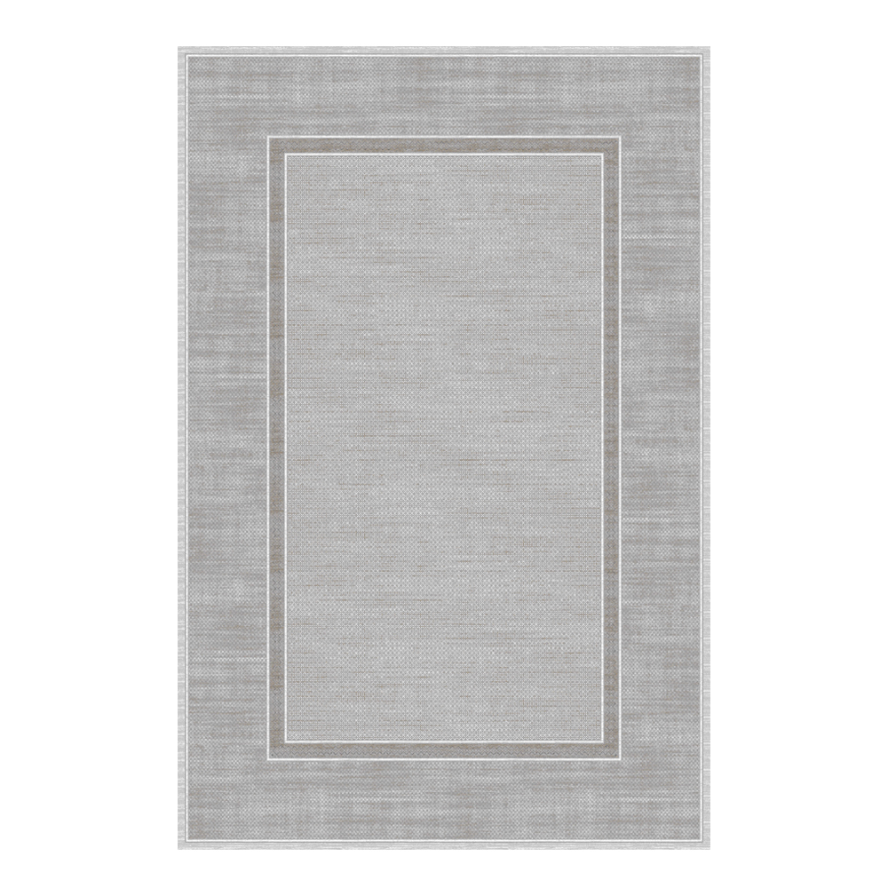 Valentis: Crown 2 Million Points 7,5mm Acrylic/Viscose Rectangular Bordered Carpet Rug; (200x300)cm, Grey