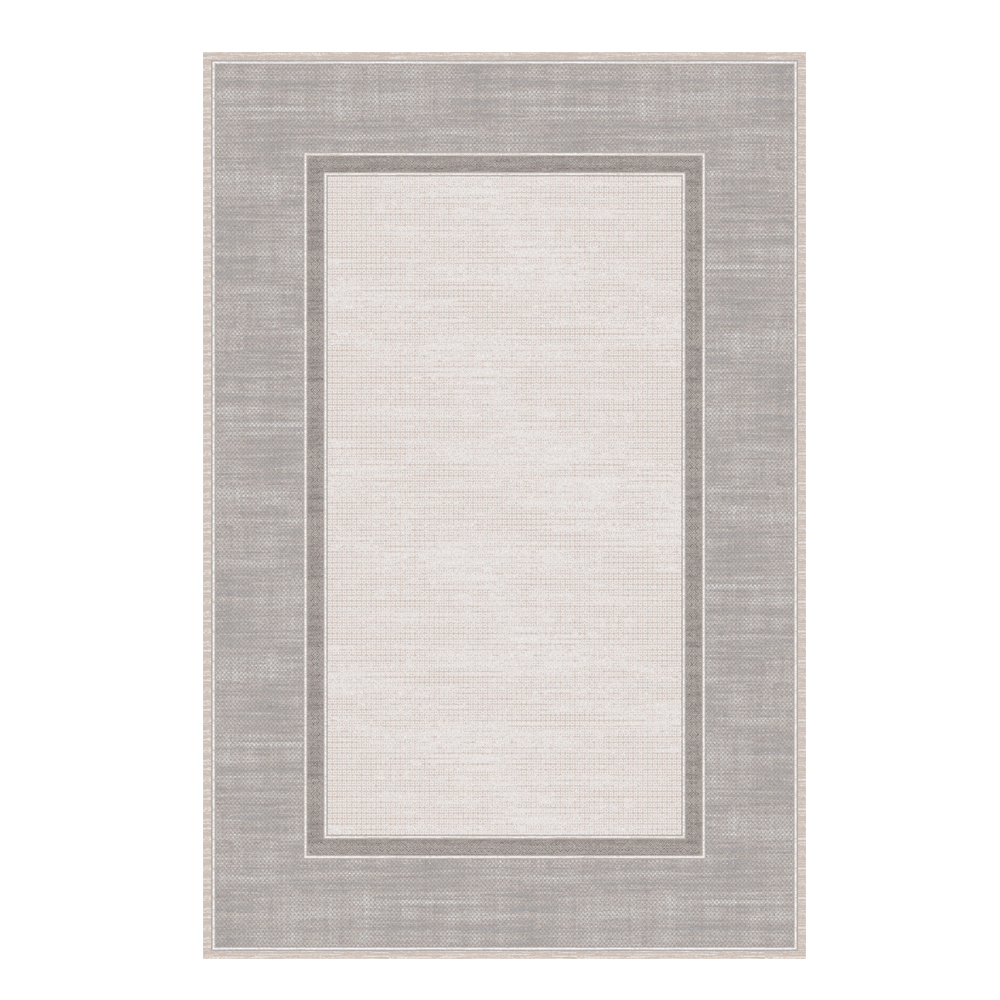 Valentis: Crown 2 Million Points 7,5mm Acrylic/Viscose Rectangular Bordered Carpet Rug; (200x300)cm, Grey