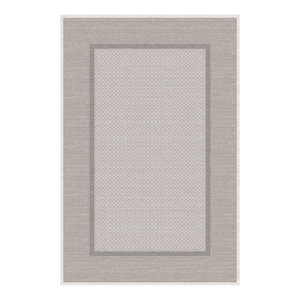 Valentis: Crown 2 Million Points 7,5mm Acrylic/Viscose Seamless Bordered Pattern Carpet Rug; (200x300)cm, Grey