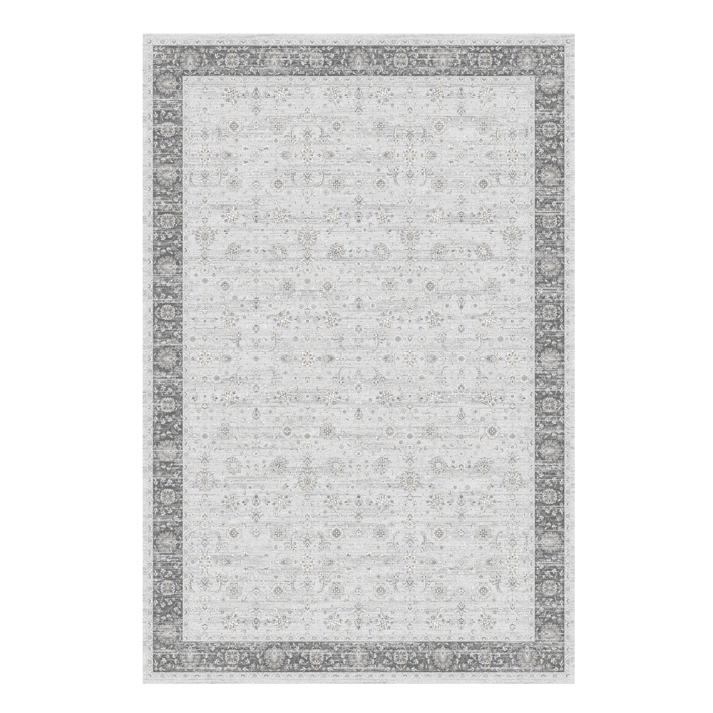 Valentis: Crown 2 Million Points 7,5mm Acrylic/Viscose All Over Medallion Carpet Rug; (200x300)cm, Grey