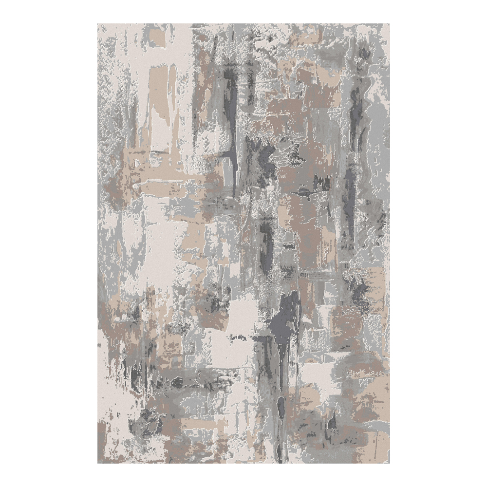 Valentis: Crown 2 Million Points 7,5mm Acrylic/Viscose Abstract Pattern Carpet Rug; (200x300)cm, Grey/Brown