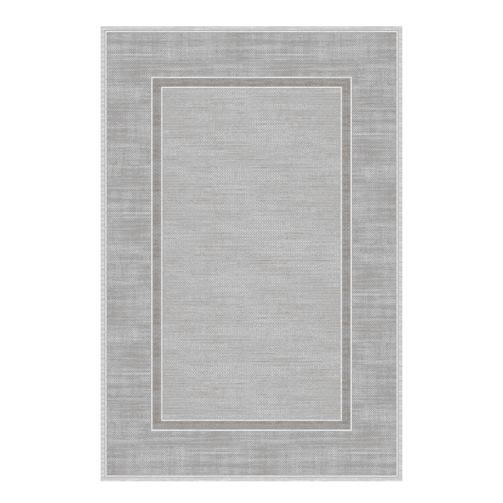 Valentis: Crown 2 Million Points 7,5mm Acrylic/Viscose Rectangular Bordered Carpet Rug; (240x340)cm, Grey