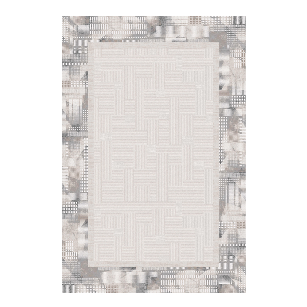 Valentis: Crown 2 Million Points 7,5mm Acrylic/Viscose Bordered Pattern Carpet Rug; (300x400)cm, Grey/Brown
