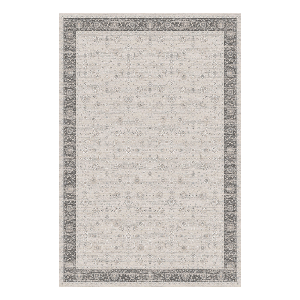 Valentis: Crown 2 Million Points 7,5mm Acrylic/Viscose Floral All Over Medallion Carpet Rug; (300x400)cm, Grey