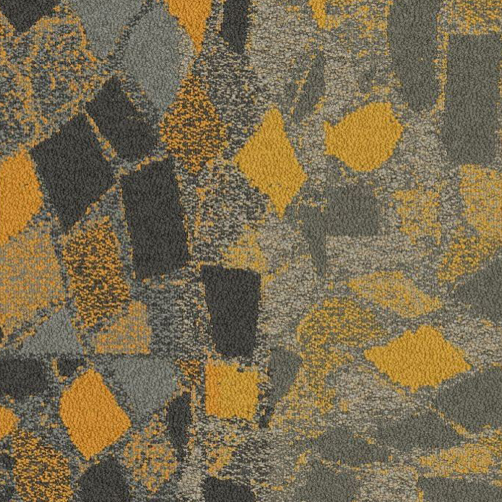 Human Connections- Stone Course Col.: Carpet Tile; (50x50)cm, Yellow Stone