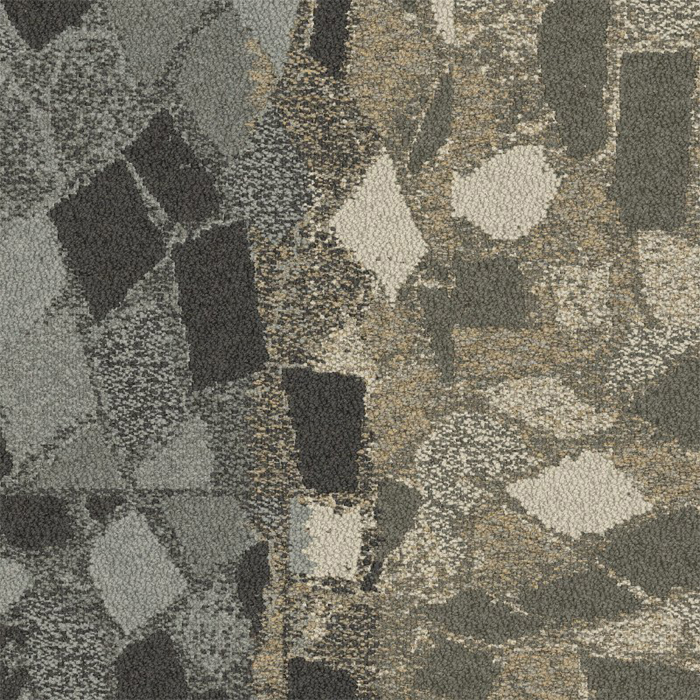 Human Connections- Stone Course Col.: Carpet Tile; (50x50)cm, Grey Stone