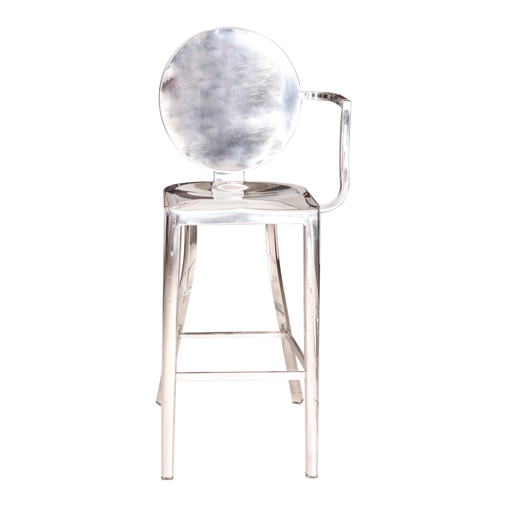 One Side Arm Stainless Steel Bar Stool