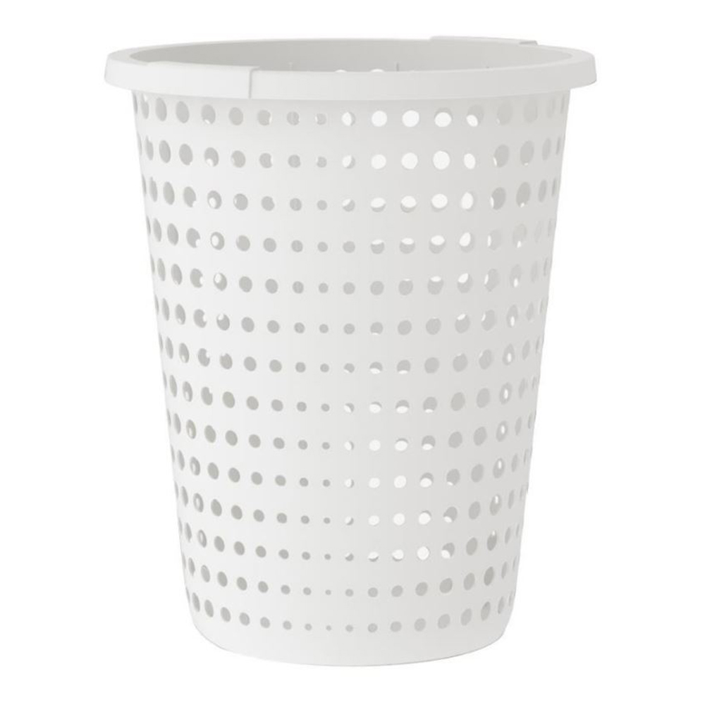 Bubble Round Laundry Basket, White
