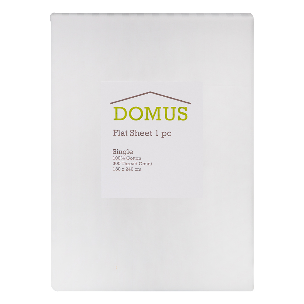 Domus: Single Flat Bed Sheet, 1pc: 1cm Striped; (180x240)cm