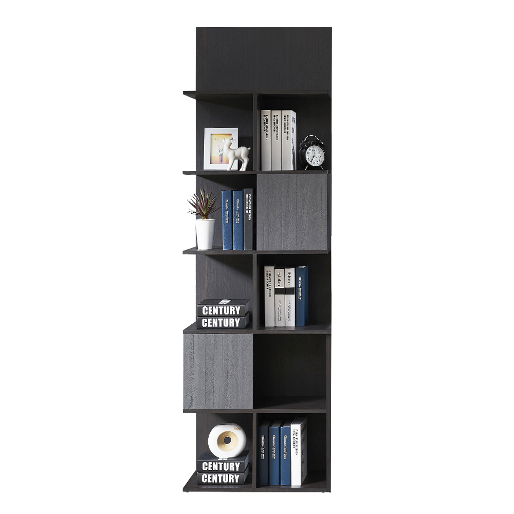 Book Shelf; (60x31x200)cm, Dark Oak/F.Blue