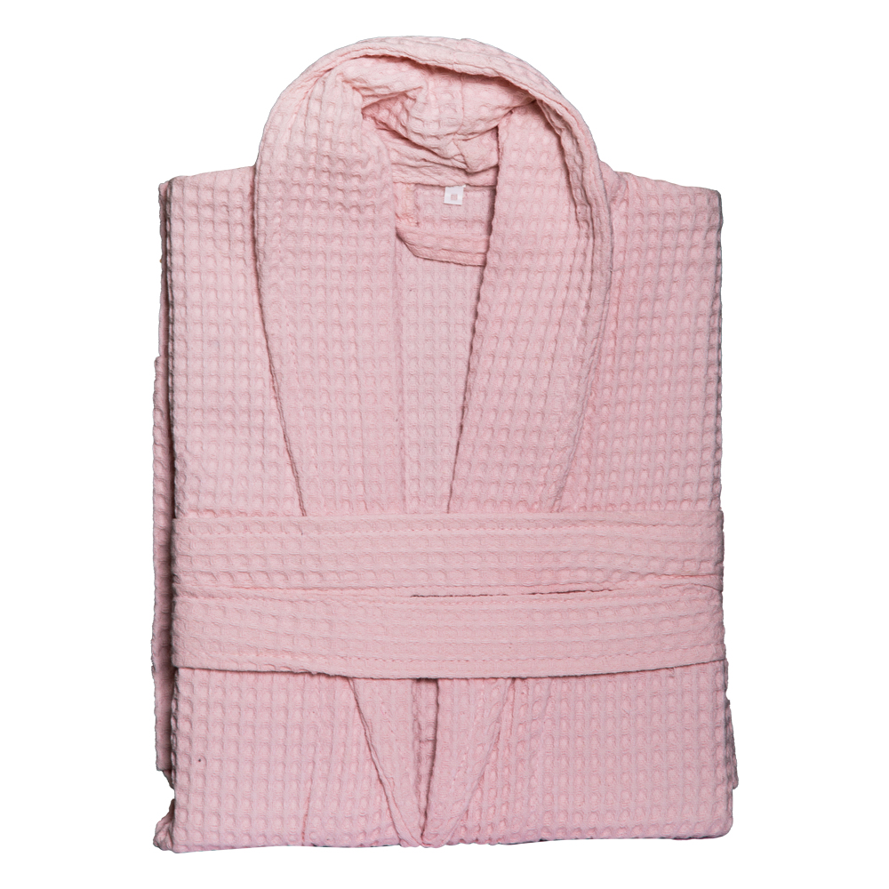 Domus: Waffel Bath Robe; Large, 1pc, Pink
