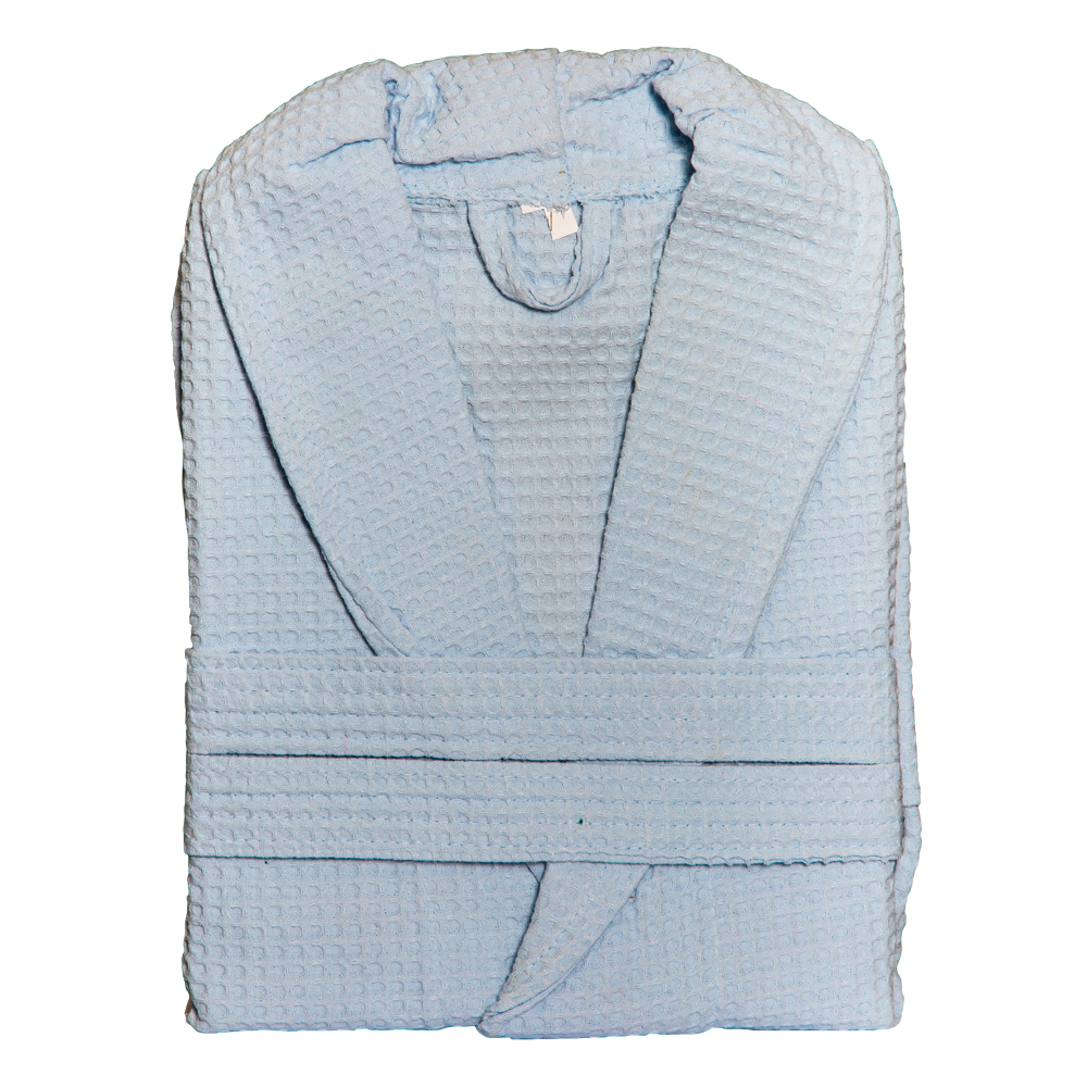 Domus: Waffel Bath Robe; Medium, 1pc, Light Blue