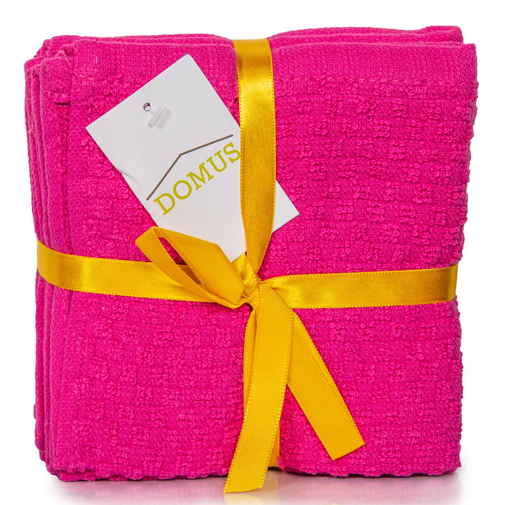 Domus: Popcorn Wash Cloth; (30x30)cm 8pieces Set, Pink