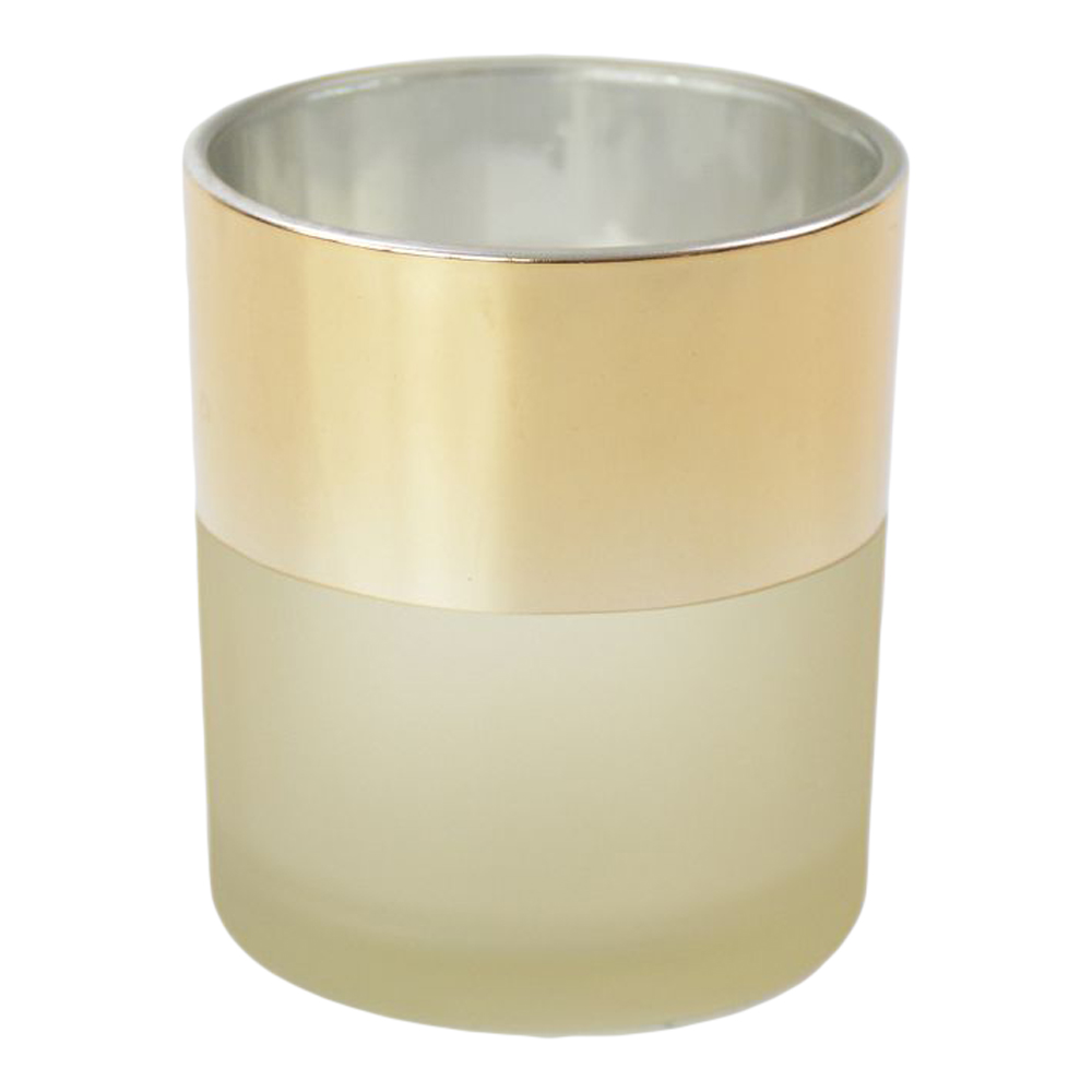 Glass Candle Holder; (7x8)cm, Gold