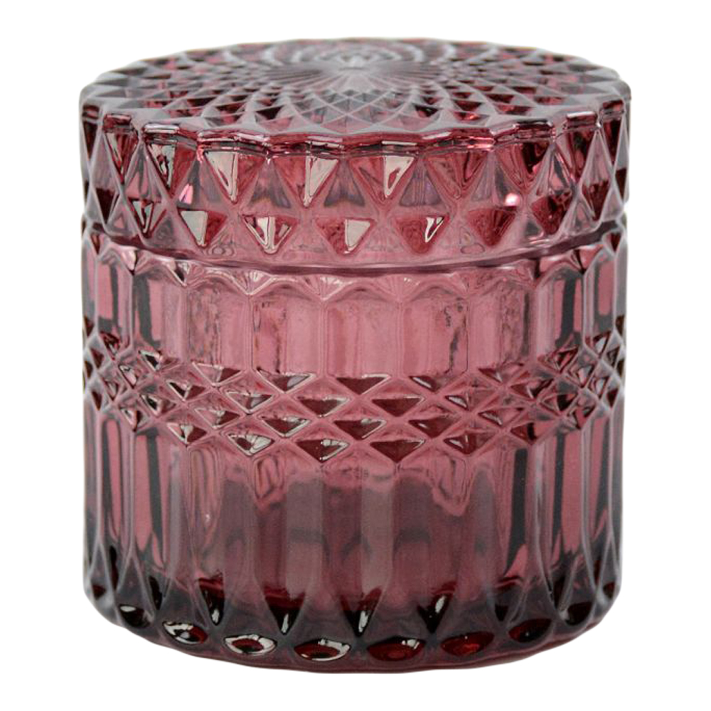 Glass Candle Holder With Lid; (10.5x10.5)cm