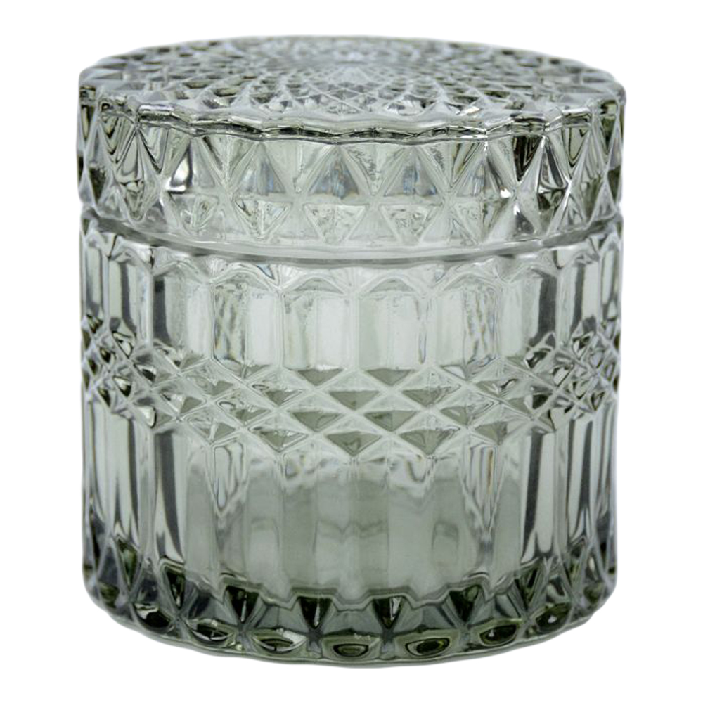 Glass Candle Holder With Lid; (10.5x10.5)cm