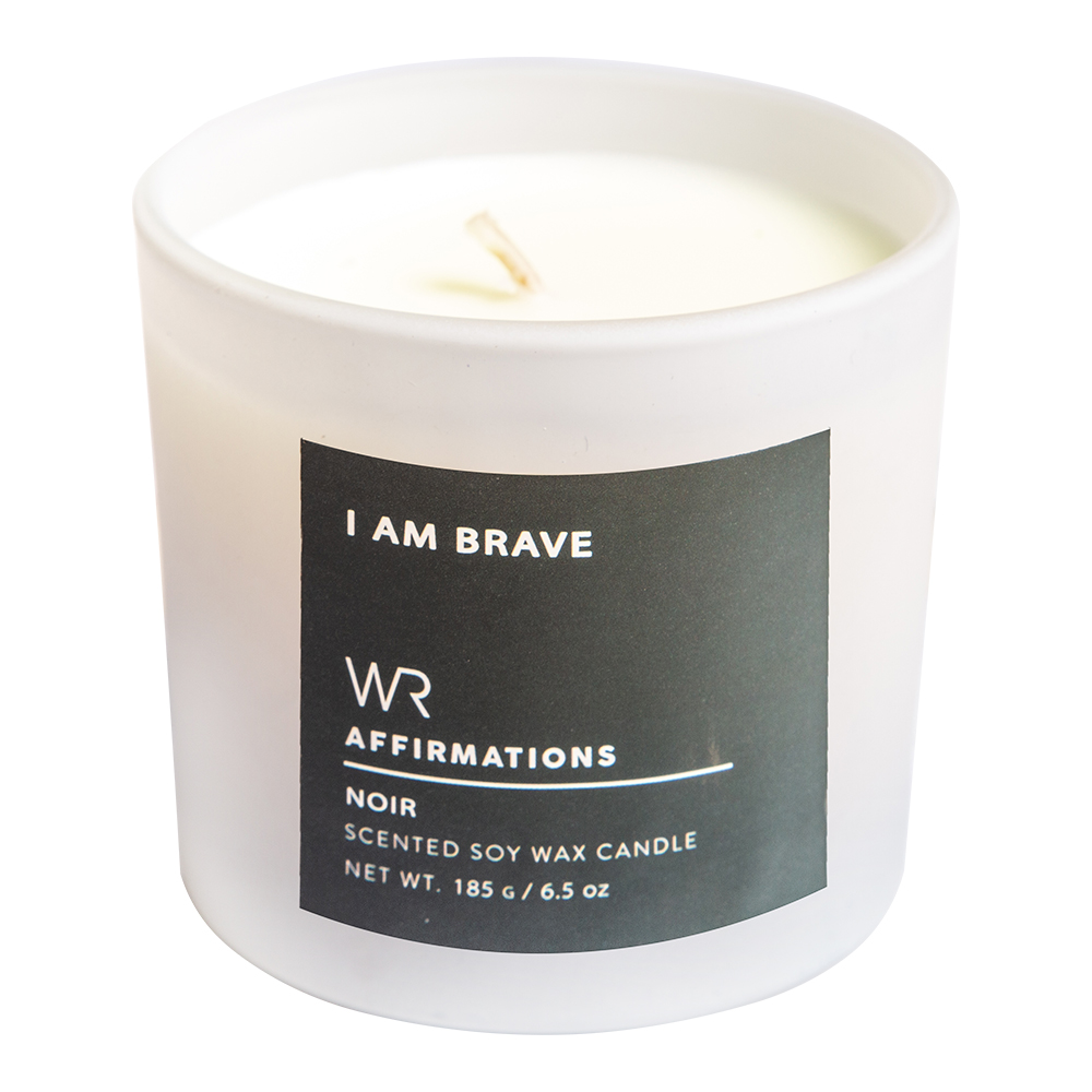 Scented Candle In White Jar: 6.5oz, Black