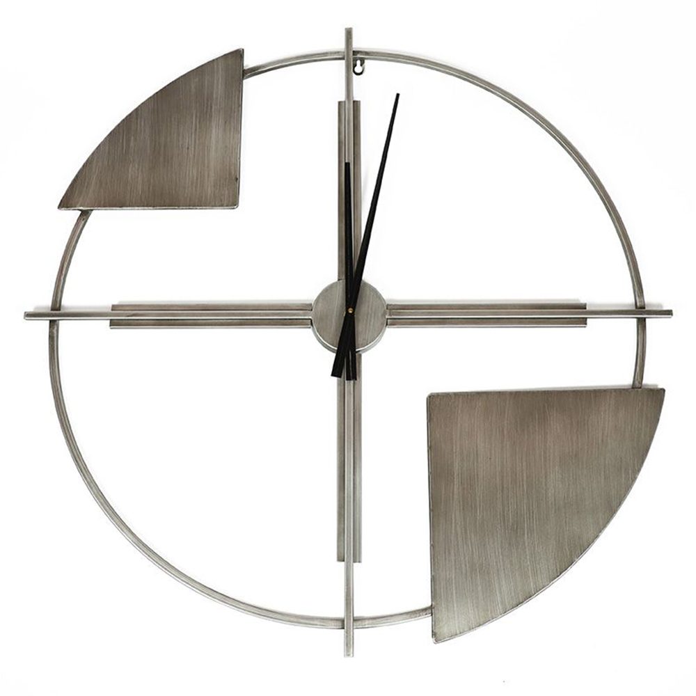 Rilaura Wall Clock; (80x80x5)cm, Silver