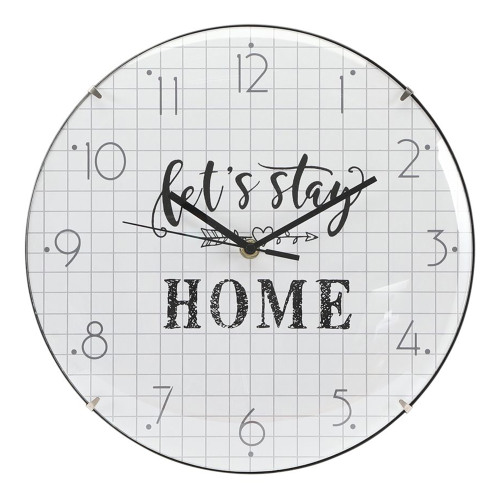 Stayhome Wall Clock; (30x4x30)cm, White/Black