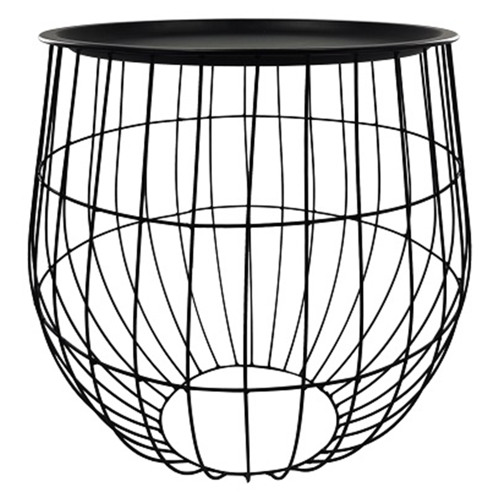 Metal Decorative Table; (45x45x43)cm, Black