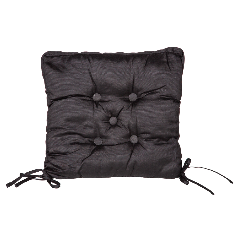 Domus: Canvas Chair Pad; (40x40+3)cm, Black
