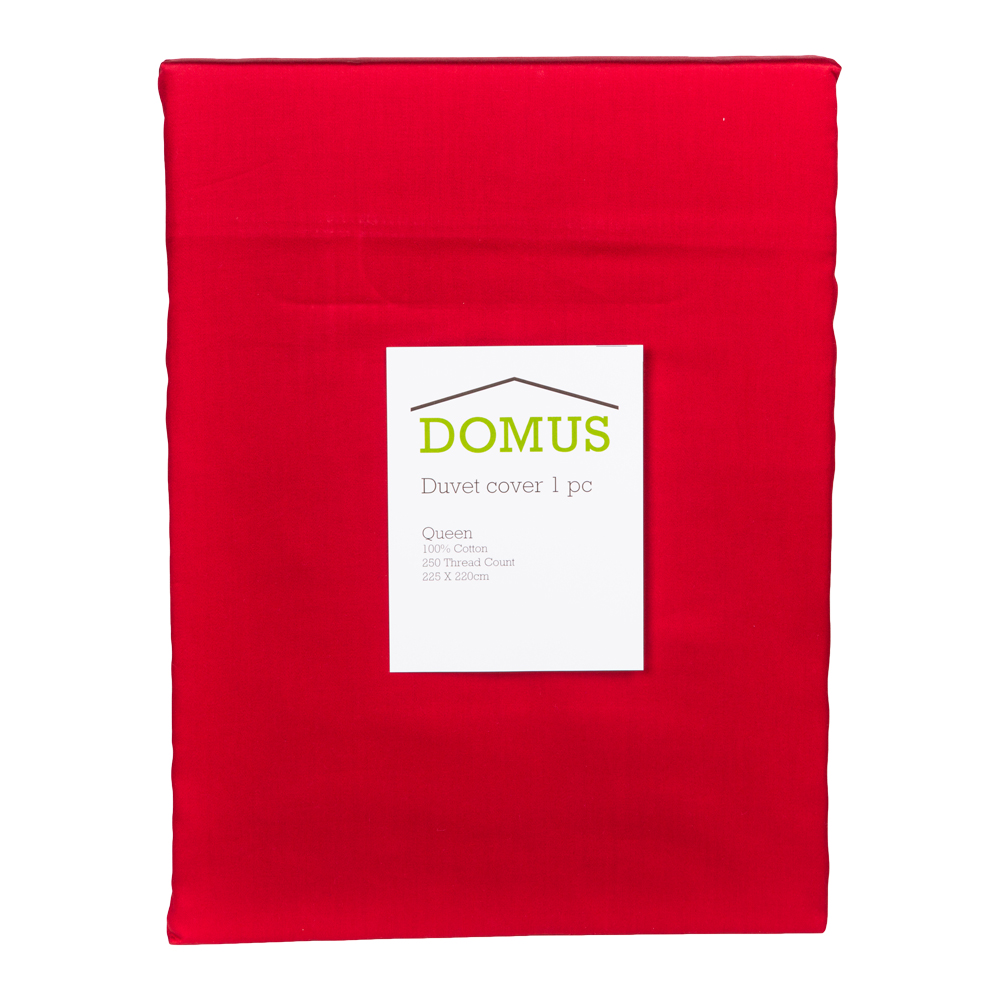 Domus: Duvet Cover Queen 250 100% Cotton; (225x220)cm, Rust