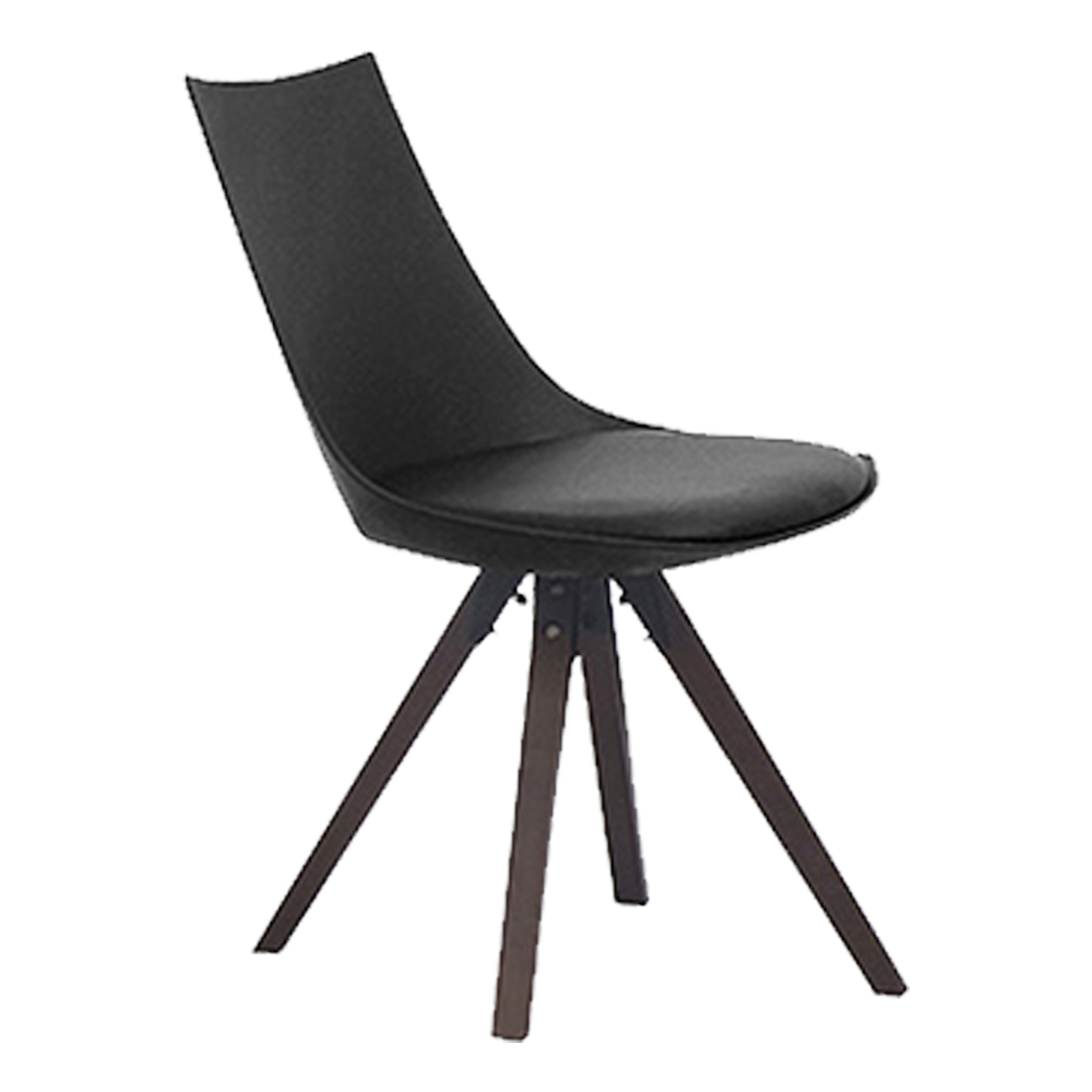 Wooden Dining Chair; (61x54)cm, Burn Beech/Black