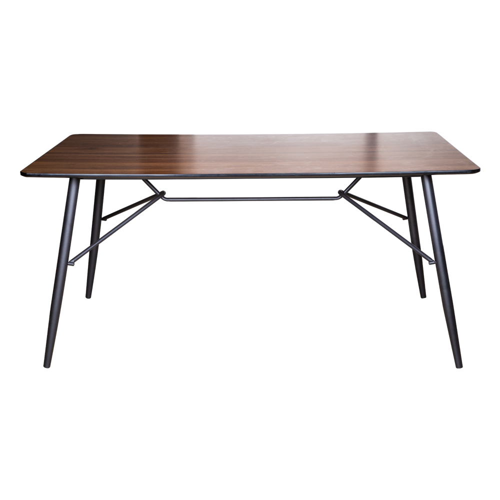 City: Rectangle Dining Table-Wood Top; (160x90)cm, Walnut