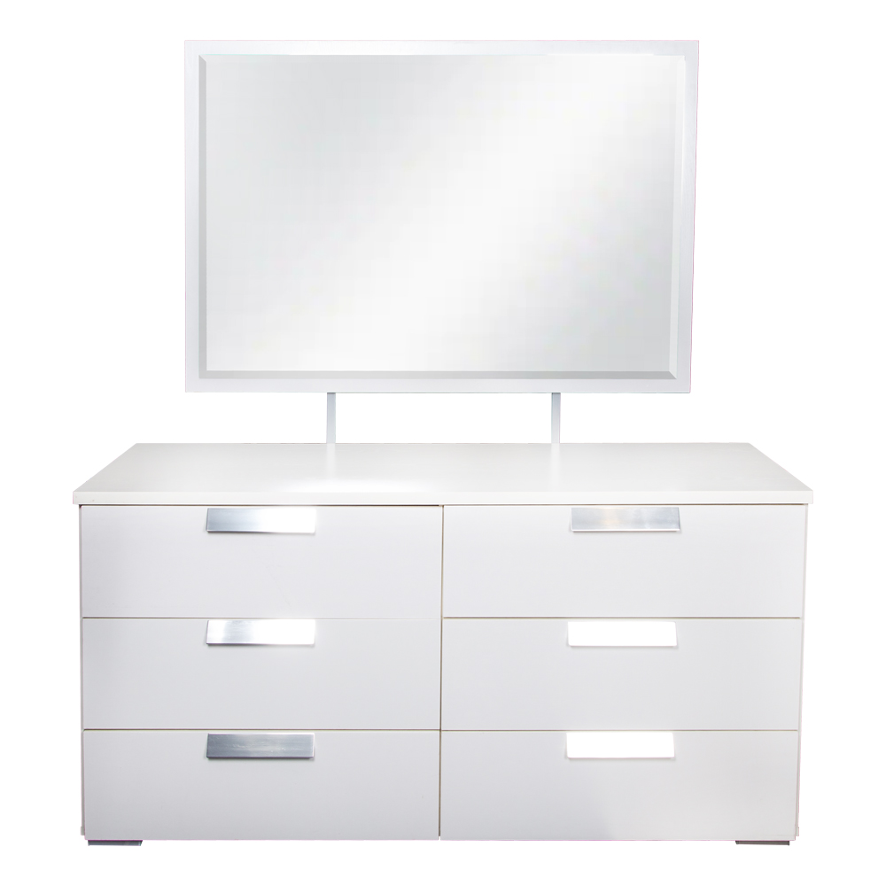 Dresser; (137x45)cm+ Mirror; (111.6x75)cm, White