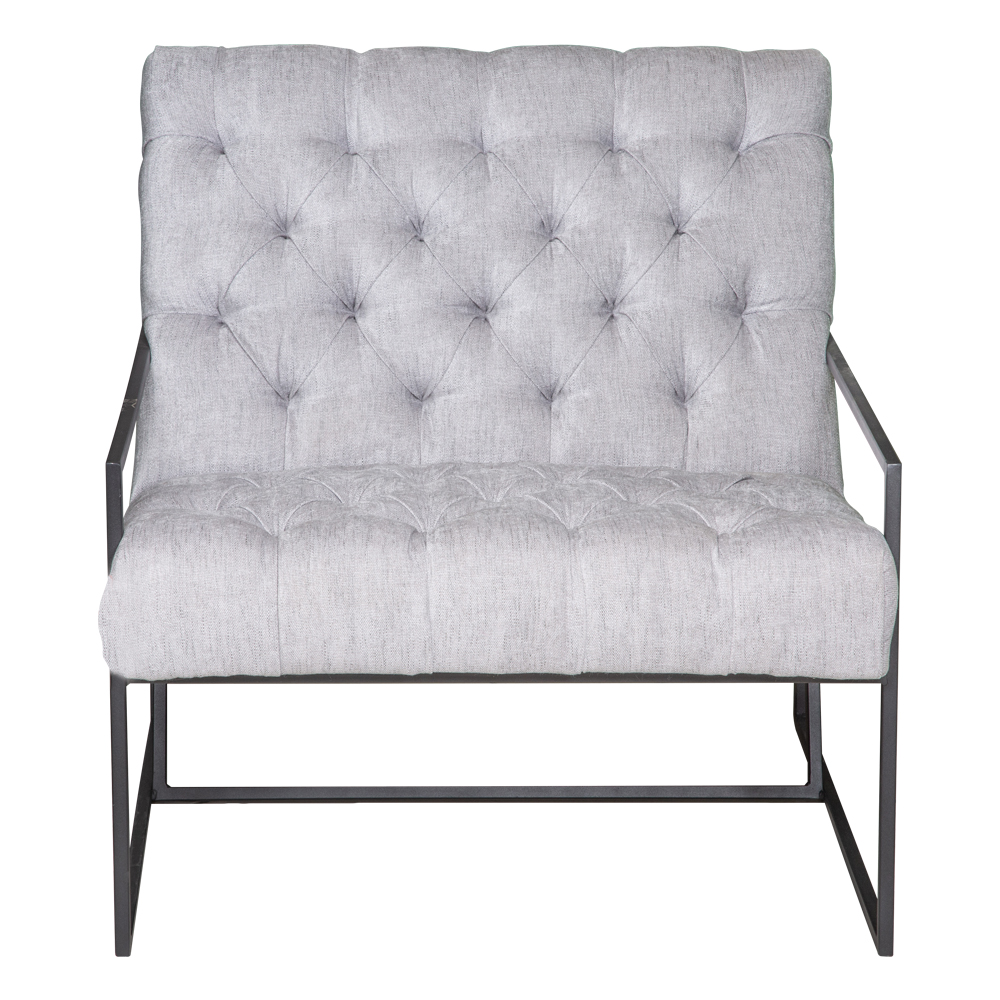 Accent Single Seater Fabric Chair, Silver