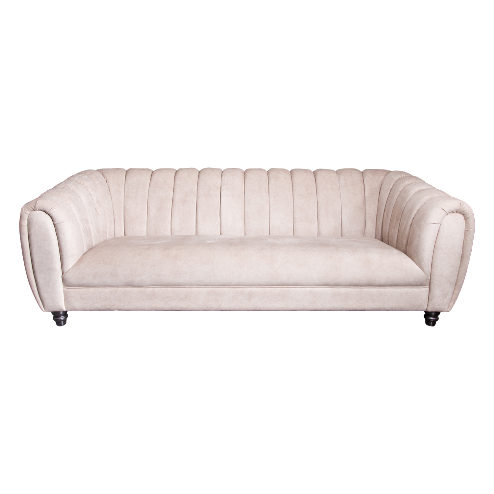 Fabric Sofa; 3-Seater, Beige