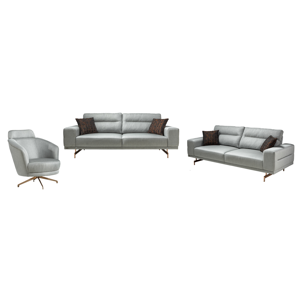 Fabric Sofa Set; 3+3+1, Beige